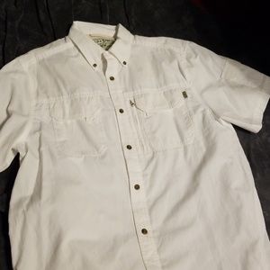 Field & Stream Outdoor Shirt Pockets Velcro Zipper